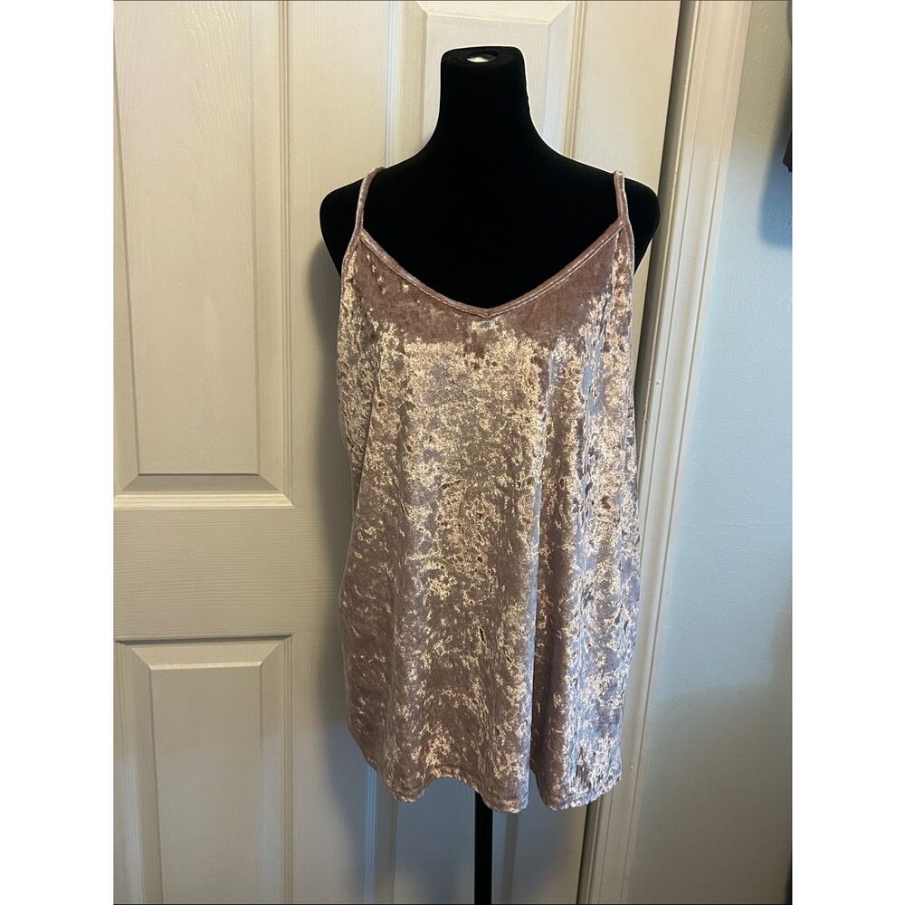 Maurice’s 24/7 Crushed Velvet Slip Cami - Dusty Rose